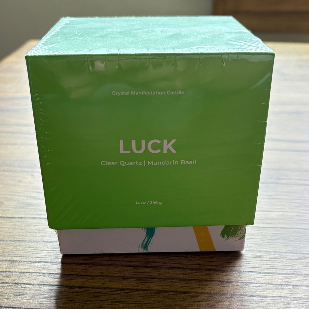 Luck Crystal Manifestation Candle - Green